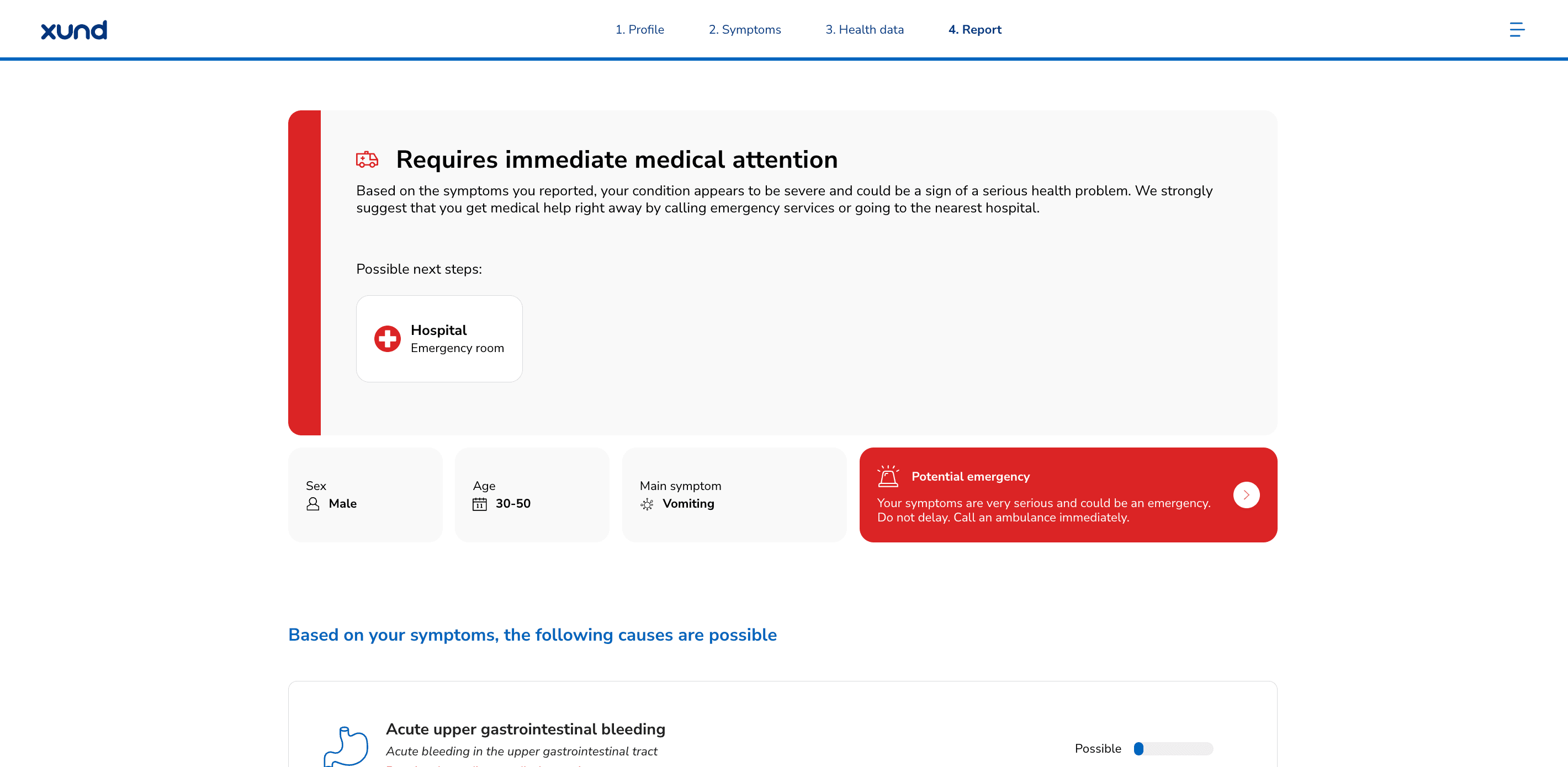 Warning signs are displayed in the report